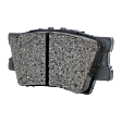 Rear Brake Pad Set, 2-Wheel Set, Pro-Line Series, Organic, Hardware Includes (4) Pieces Pad Locating Clip, (4) Pieces Pad Spreader Spring, (4) Pieces Wear Sensor