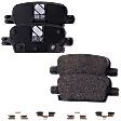 Rear Brake Pad Set, 2-Wheel Set, Ceramic, Hardware Includes (4) Pieces Pad Locating Clip, 2.0L(Manual Operated Parking Brake)/1.5L Engine, Pro-Line Series