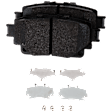 2020 Toyota Corolla - Rear Ceramic Brake Pad Set, 1.8L 4Cyl, Except Japan Built Vehicle