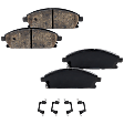 Front Brake Pad Set, 2-Wheel Set, Ceramic, Hardware Includes (4) Pieces Pad Clip Locating, Pro-Line Series