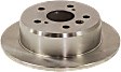 1992 Toyota Camry - Rear, Driver or Passenger Side Brake Disc, Natural Finish, Plain Surface, Solid, 5 Lugs, 268.99 mm, Sedan, With Rear Disc Brake, 3.0L 6Cyl, Pro-Line Series