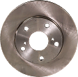 1999 Toyota Camry - Front, Driver or Passenger Side Brake Disc, Natural Finish, Plain Surface, Vented, 5 Lugs, 255.02 mm, 2.2L 4Cyl, Pro-Line Series