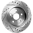 2017 Toyota Corolla - Rear, Driver or Passenger Side Brake Disc, Natural Finish, Cross-drilled and Slotted, Solid, 5 Lugs, 259.08 mm, With Rear Disc Brake, 1.8L 4Cyl, Pro-Line Series