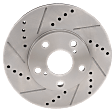 1997 Lexus ES300 - Front, Driver or Passenger Side Brake Disc, Natural Finish, Cross-drilled and Slotted, Vented, 5 Lugs, 275 mm, 3.0L 6Cyl, Pro-Line Series