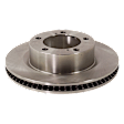 Front, Driver or Passenger Side Brake Disc, Natural Finish, Plain Surface, Vented, 5 Lugs, 340.11 mm, 5.7L, 8Cyl, Pro-Line Series