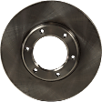 Front, Driver or Passenger Side Brake Disc, Plain Surface, Vented, 6 Lug Wheels, 12.26 in. Disc Diameter, Pro-Line Series