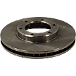 Front, Driver or Passenger Side Brake Disc, Plain Surface, Vented, 6 Lug Wheels, 12.26 in. Disc Diameter, Pro-Line Series