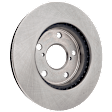 Front, Driver or Passenger Side Brake Disc, Plain Surface, Vented, 5 Lugs, 258.06 mm, Pro-Line Series