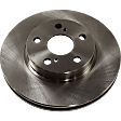 Front, Driver or Passenger Side Brake Disc, Plain Surface, Vented, 5 Lug Wheels, 10.04 in. Disc Diameter, Pro-Line Series