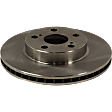 Front, Driver or Passenger Side Brake Disc, Plain Surface, Vented, 5 Lug Wheels, 10.04 in. Disc Diameter, Pro-Line Series