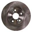 Front, Driver or Passenger Side Brake Disc, Plain Surface, Vented, 5 Lugs, 10.04 in., Pro-Line Series