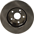 Front, Driver or Passenger Side Brake Disc, Plain Surface, Vented, 5 Lugs, 10.04 in., Pro-Line Series
