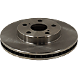 Front, Driver or Passenger Side Brake Disc, Plain Surface, Vented, 5 Lugs, 10.04 in., Pro-Line Series