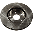 Front, Driver or Passenger Side Brake Disc, Natural Finish, Plain Surface, Vented, 5 Lugs, 275.08 mm, Pro-Line Series