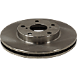 Front, Driver or Passenger Side Brake Disc, Natural Finish, Plain Surface, Vented, 5 Lugs, 275.08 mm, Pro-Line Series