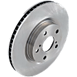 Front, Driver or Passenger Side Brake Disc, Plain Surface, Vented, 5 Lugs, 11.65 in. Disc Diameter, 296Mm Front Disc, Pro-Line Series