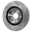 2008 Lexus ES350 - Front, Driver or Passenger Side Brake Disc, Natural Finish, Cross-drilled and Slotted, Vented, 5 Lugs, 296 mm, 3.5L 6Cyl, Pro-Line Series