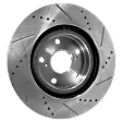 2008 Lexus ES350 - Front, Driver or Passenger Side Brake Disc, Natural Finish, Cross-drilled and Slotted, Vented, 5 Lugs, 296 mm, 3.5L 6Cyl, Pro-Line Series