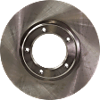 Front, Driver or Passenger Side Brake Disc, Plain Surface, Vented, 5 Lugs, RWD, Pro-Line Series