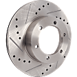 1987 Toyota Pickup - Front, Driver or Passenger Side Brake Disc, Natural Finish, Cross-drilled and Slotted, Vented, 6 Lugs, 289.05 mm, 4WD, 2.4L 4Cyl, Pro-Line Series
