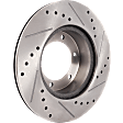 1987 Toyota Pickup - Front, Driver or Passenger Side Brake Disc, Natural Finish, Cross-drilled and Slotted, Vented, 6 Lugs, 289.05 mm, 4WD, 2.4L 4Cyl, Pro-Line Series