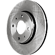 Front, Driver or Passenger Side Brake Disc, Plain Surface, Vented, 4 Lugs, 11.06 in. Disc Diameter, Pro-Line Series