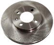 Front, Driver or Passenger Side Brake Disc, Natural Finish, Plain Surface, Vented, 4 Lugs, 256.03 mm, Pro-Line Series