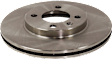 Front, Driver or Passenger Side Brake Disc, Natural Finish, Plain Surface, Vented, 4 Lugs, 256.03 mm, Pro-Line Series