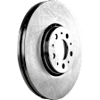Front, Driver or Passenger Side Brake Disc, Natural Finish, Plain Surface, Vented, 5 Lugs, 327.91 mm, Pro-Line Series