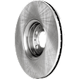 Front, Driver or Passenger Side Brake Disc, Natural Finish, Plain Surface, Vented, 5 Lugs, 327.91 mm, Pro-Line Series