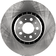 Front, Driver or Passenger Side Brake Disc, Natural Finish, Plain Surface, Vented, 5 Lugs, 335.53 mm, Pro-Line Series
