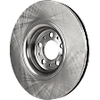 Front, Driver or Passenger Side Brake Disc, Natural Finish, Plain Surface, Vented, 5 Lugs, 335.53 mm, Pro-Line Series