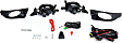 Front, Driver and Passenger Side Halogen Fog Light, With bulb(s)