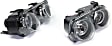 Driver and Passenger Side Headlights, with Bulbs, Halogen, Projector, Clear Lens, Black Interior