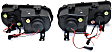 Driver and Passenger Side Headlights, with Bulbs, Halogen, Projector, Clear Lens, Black Interior
