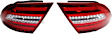 Driver and Passenger Side Tail Light, with Bulbs, LED, Clear and Red Lens