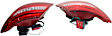 Driver and Passenger Side Tail Light, with Bulbs, LED, Clear and Red Lens