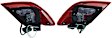 Driver and Passenger Side Tail Light, with Bulbs, LED, Clear and Red Lens