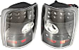 Driver and Passenger Side Tail Light, with Bulbs, LED, Clear Lens, Black Interior