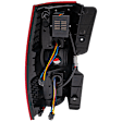 Driver and Passenger Side Tail Light, with Bulbs, LED, Red Lens, Chrome Interior