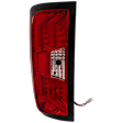 Driver and Passenger Side Tail Lights, with Bulbs, LED, Red Lens, Chrome Interior