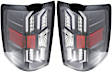 Driver and Passenger Side Tail Lights, with Bulbs, LED, Clear Lens, Black Interior