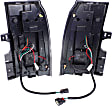 Driver And Passenger Side Tail Light, with Bulbs, LED, Smoked Lens, Black Interior