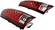 Driver and Passenger Side Tail Light, with Bulb, LED, Clear and Red Lens