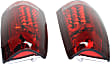 Driver and Passenger Side Tail Light, with Bulb, LED, Clear and Red Lens