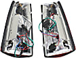 Driver and Passenger Side Tail Light, with Bulb, LED, Clear and Red Lens