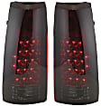 Driver and Passenger Side Tail Light, with Bulb, LED, Red and Smoked Lens