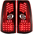 Driver and Passenger Side Tail Light, with Bulbs, LED, Clear and Red Lens, Except Hybrid