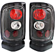 Driver and Passenger Side Tail Light, without Bulb, Halogen, Clear Lens, Black Interior