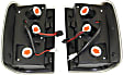 2002 Ford Ranger - Driver and Passenger Side LED Tail Light, With bulb(s), 4-Door, Clear Lens, Black Interior, Extended Cab Pickup